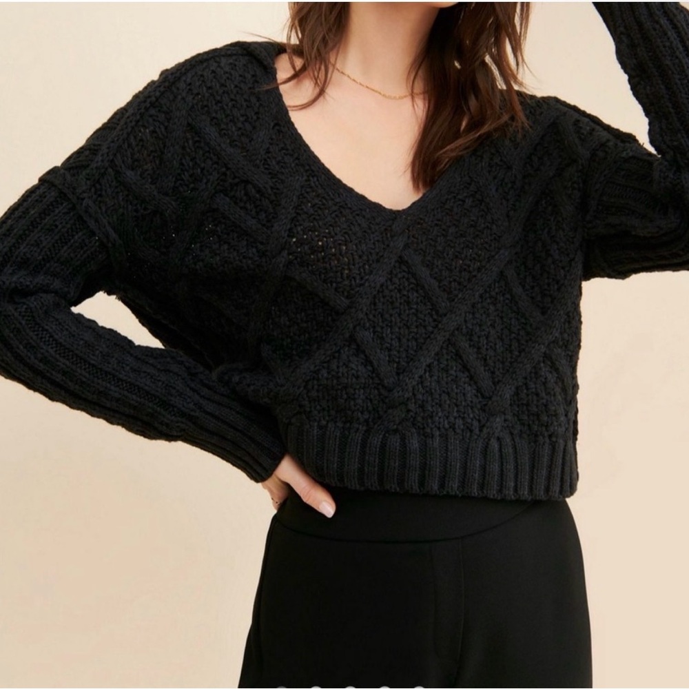 EUC Free People Traveler Cable Pullover - Picture 6 of 6